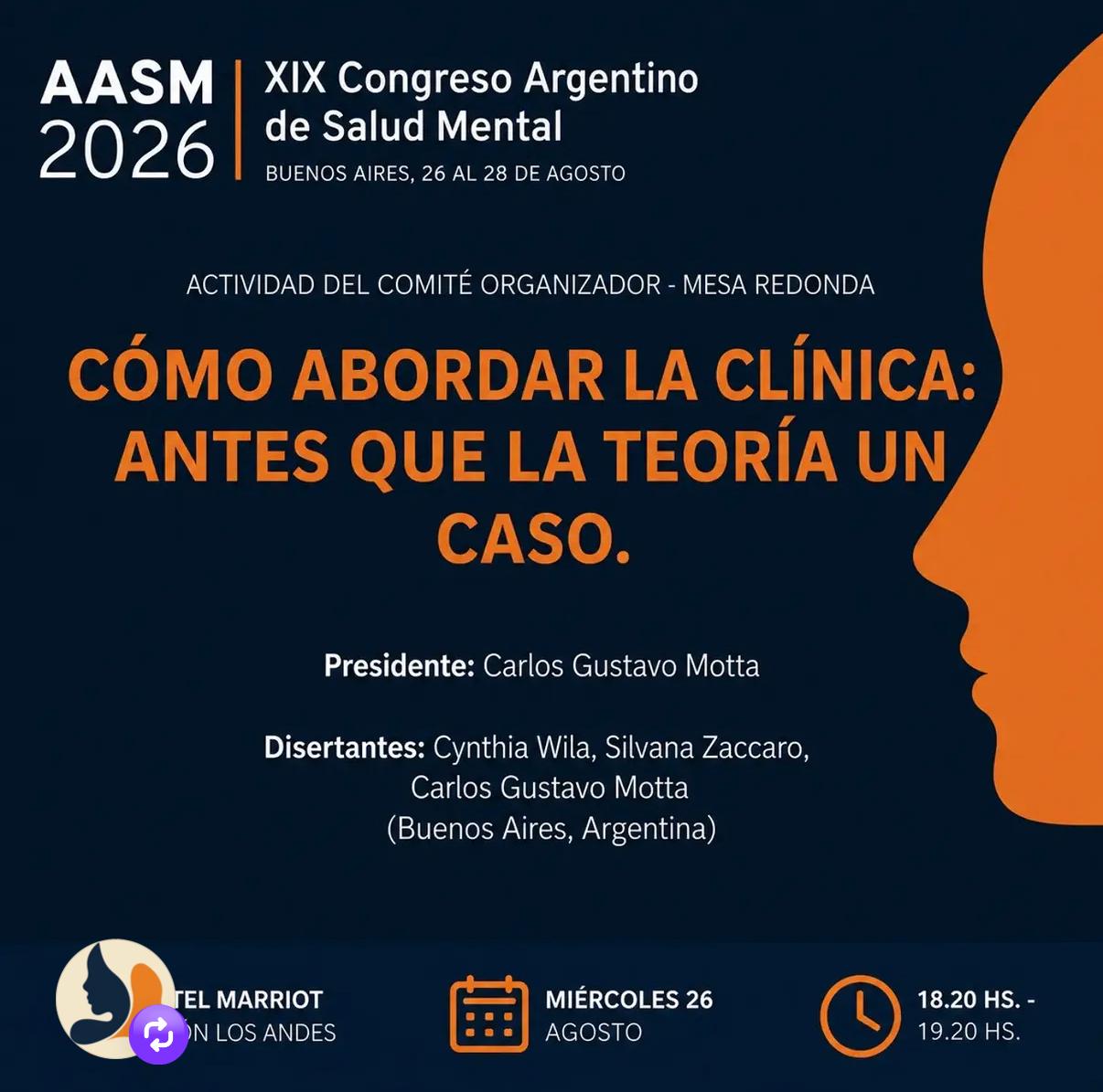 Flyer de XIX Congreso Argentino de Salud Mental