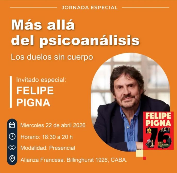 Flyer de Jornada con Felipe Pigna
